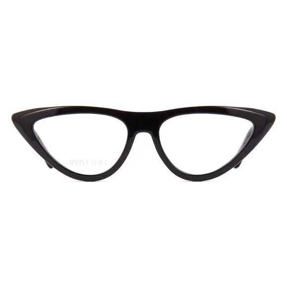 NEW JIMMY CHOO JC255/G 807 00 CAT EYE BLACK CLEAR WOMEN EYEGLASSES